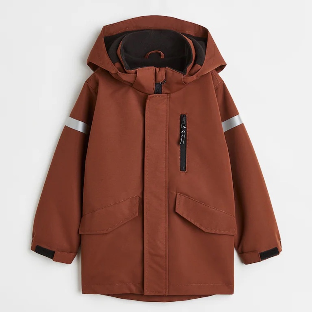 H&M Rust Brown Hooded Lined Jacket